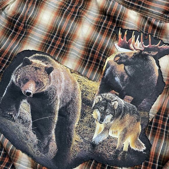 CARHARTT Custom Long Sleeve Plaid Flannel Button Down Size Large - Picture 4 of 8